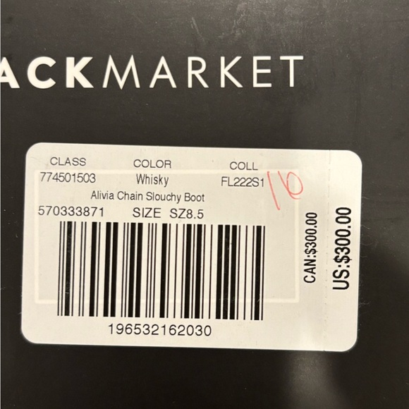 WHBM Whisky Colored Alivia Chain Slouchy Knee-High Boot, size 8.5 - Picture 12 of 16